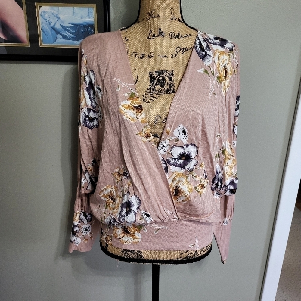 Anama Surplice Floral Blouse